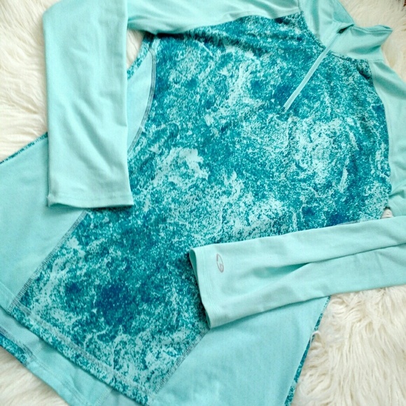 Champion Aqua Blue 1/4 Zip Pullover Run Small - Picture 3 of 7